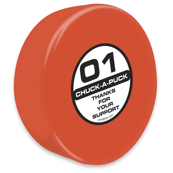 Chuck-A-Puck Orange Hockey Puck | Soft Hockey Pucks For Events