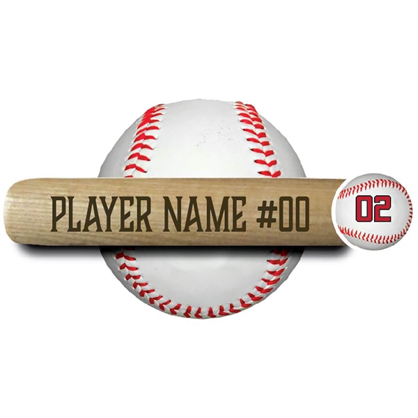 Personalized Team and Player Name Mini Baseball Bat | Engraved Baseball Bats by Chalktalk Sports